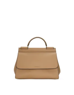 Handbag in drummed calf leather