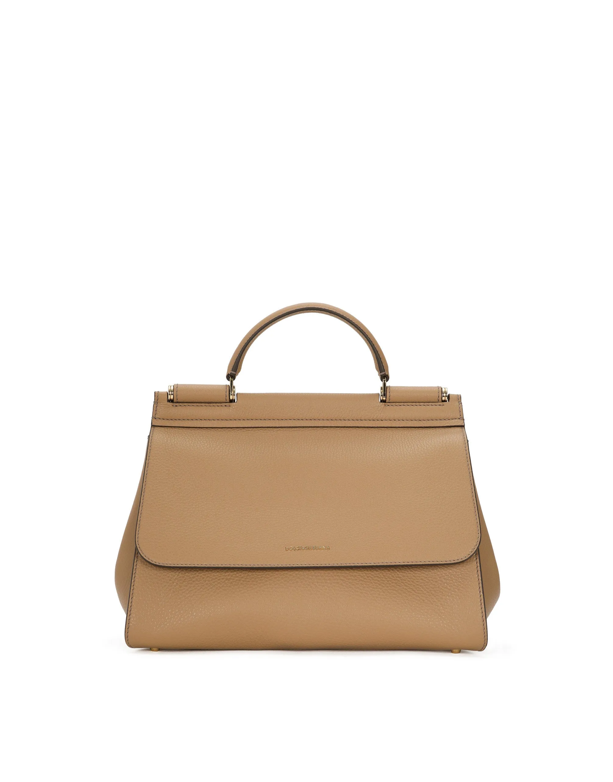 Handbag in drummed calf leather