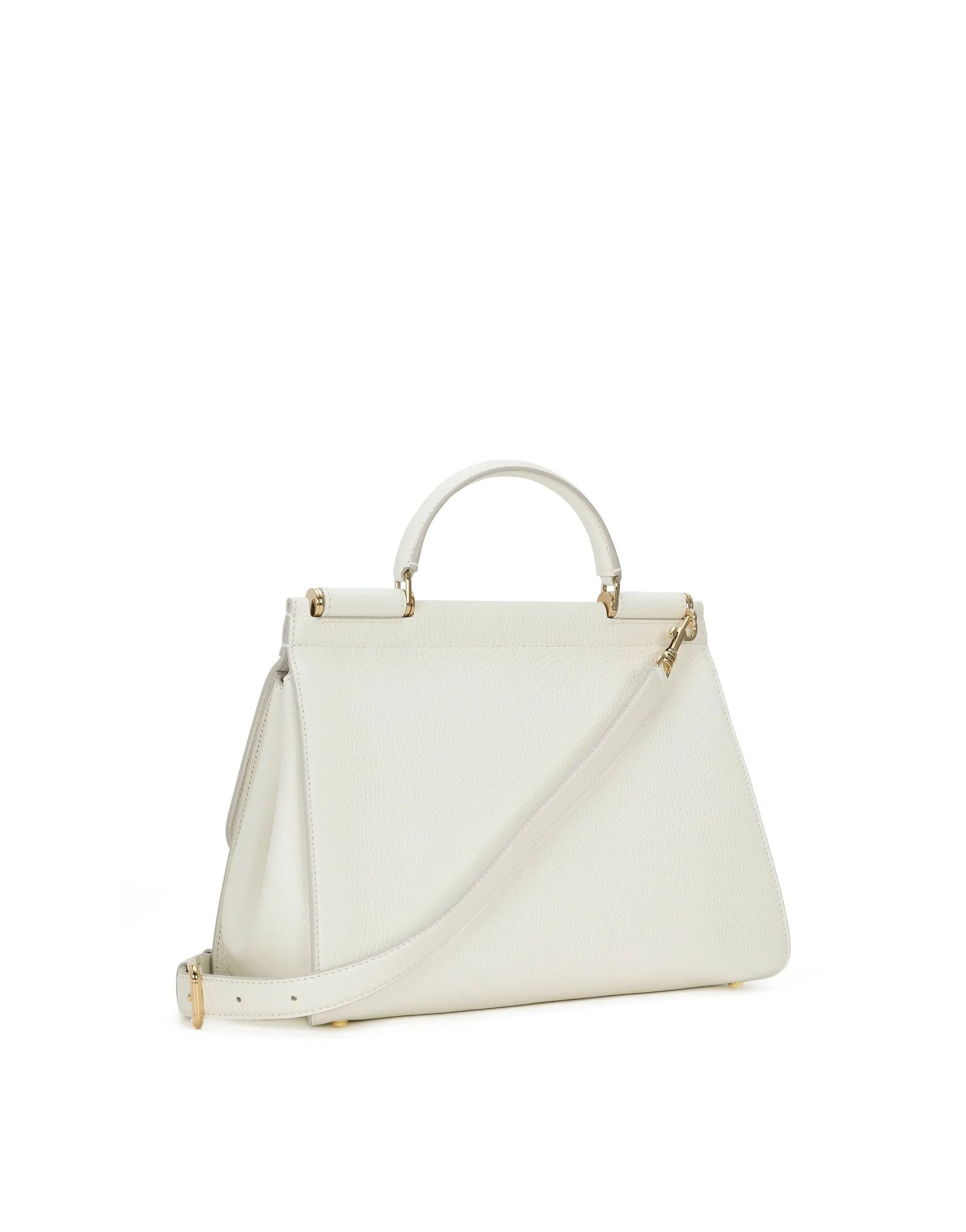 Handbag in drummed calf leather