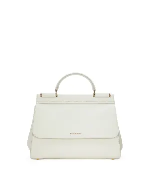 Handbag in drummed calf leather