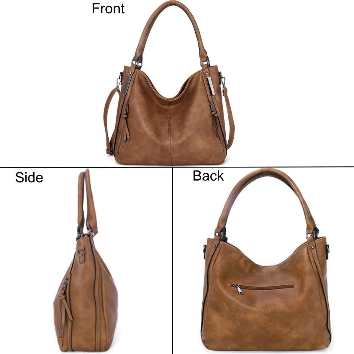 Handbags and Purses for Women PU Leather Top Handle Satchel Large Shoulder Bag Fashion Ladies Tote