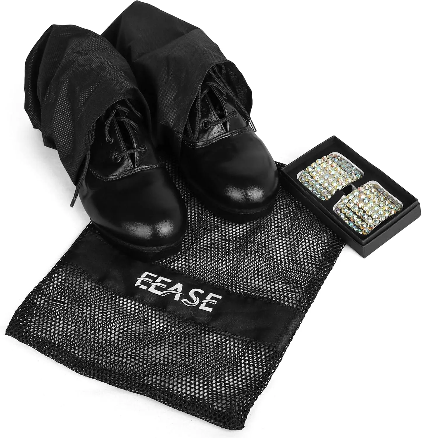 Handmade Irish Dance Hard Shoes with Crystal Buckles – Irish Shoes for Step Dancing, Lightweight Pure Cowhide Leather