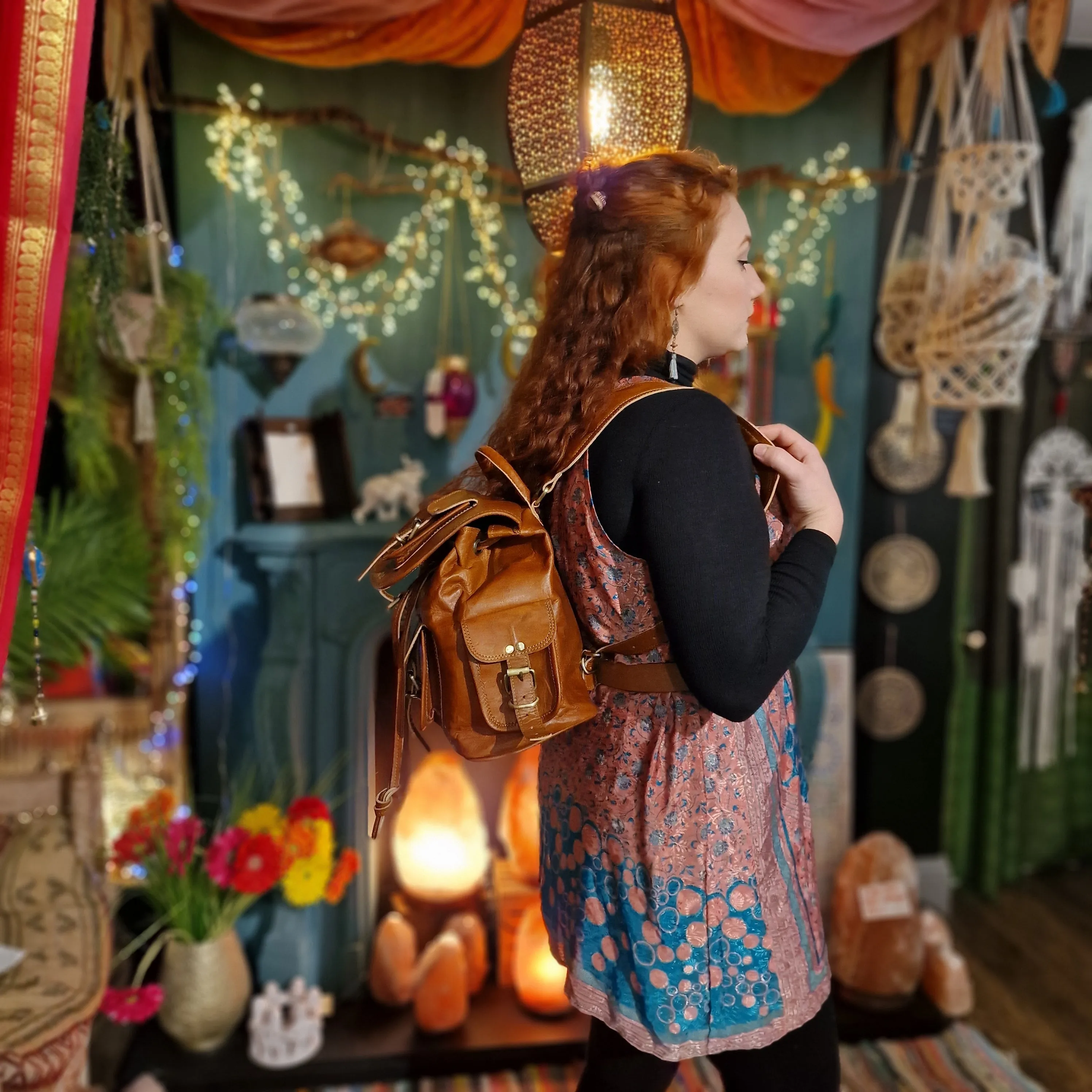 Handmade Leather Backpack - Small