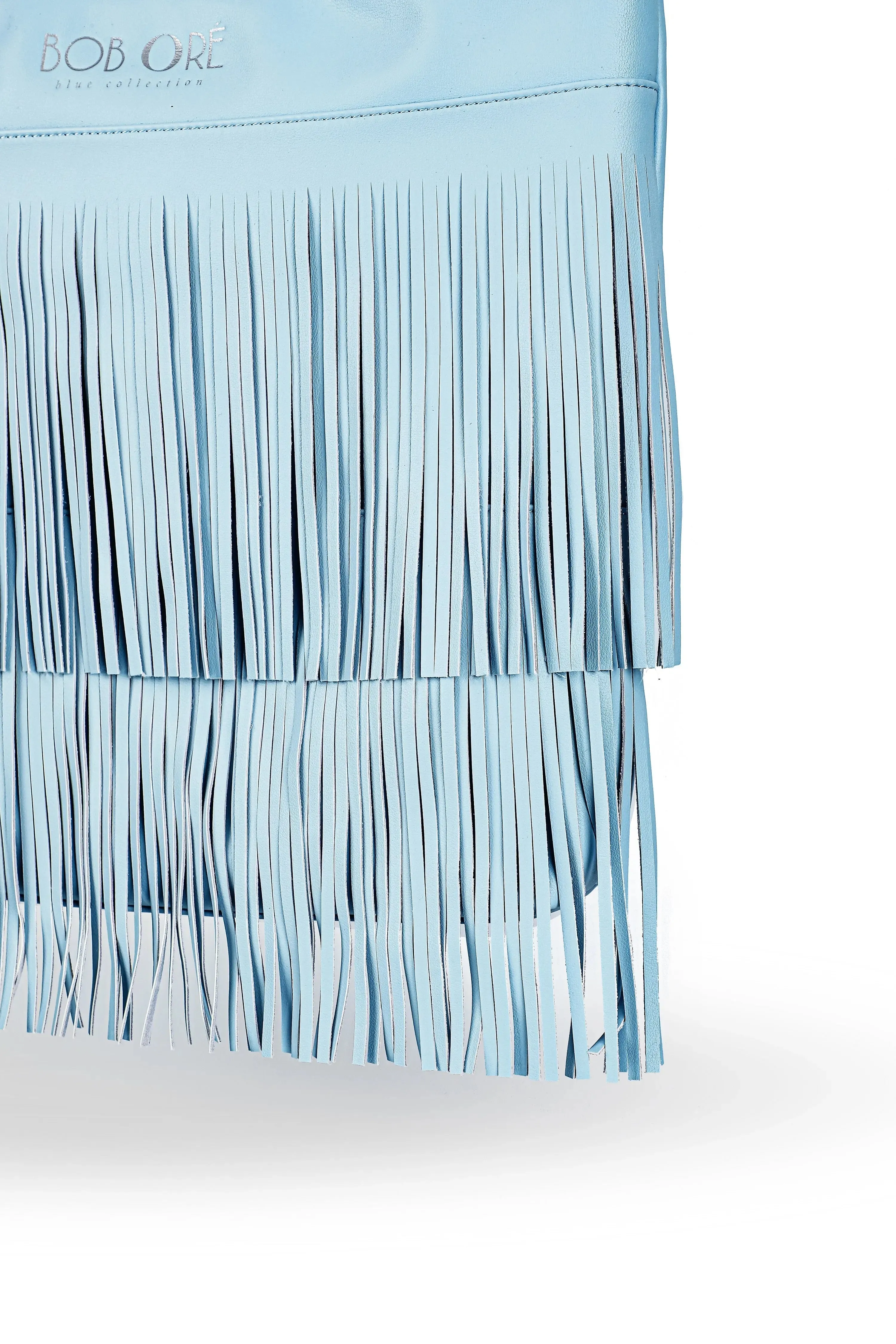 Harper Leather Bag, Baby Blue by Bob Oré