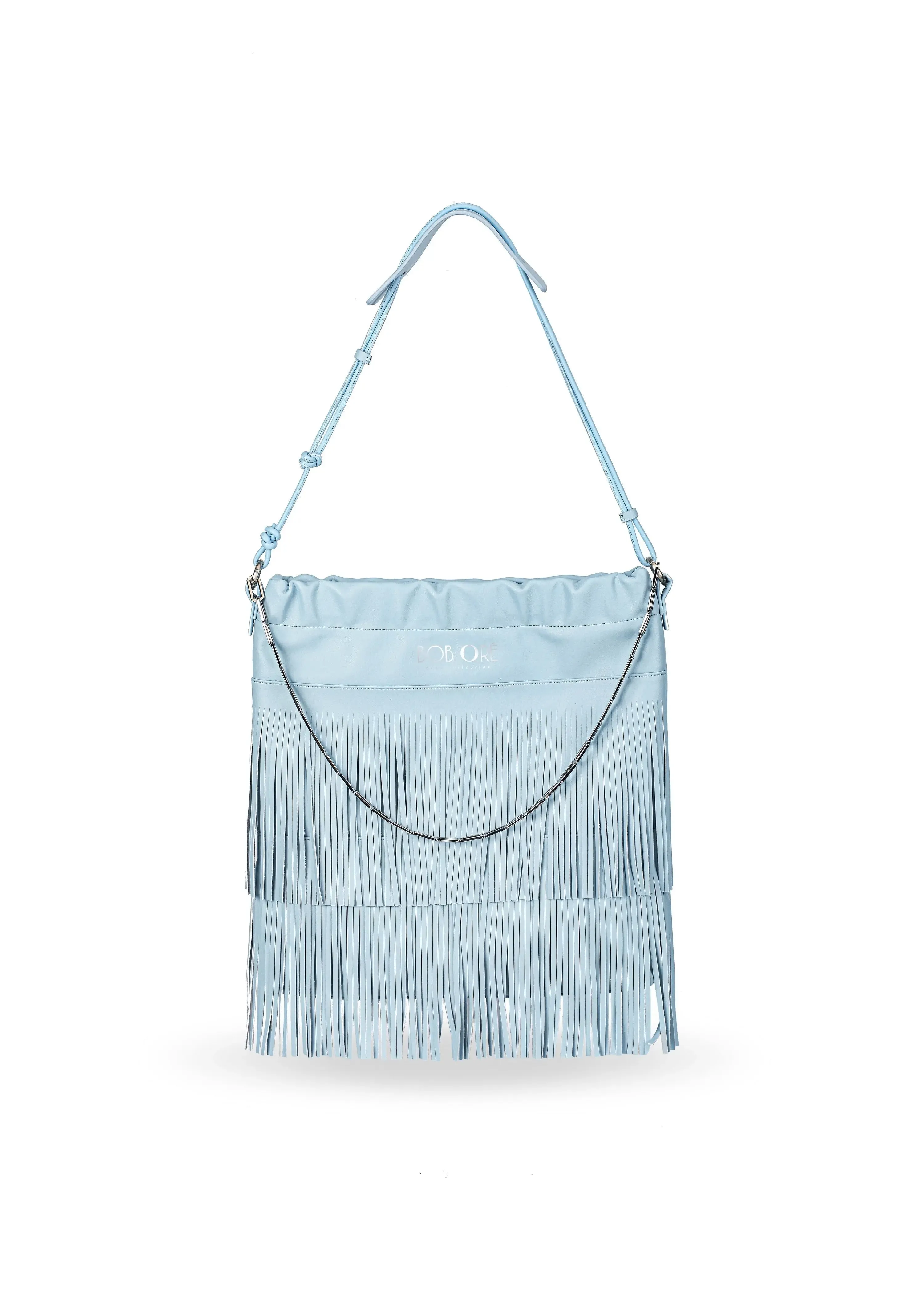 Harper Leather Bag, Baby Blue by Bob Oré