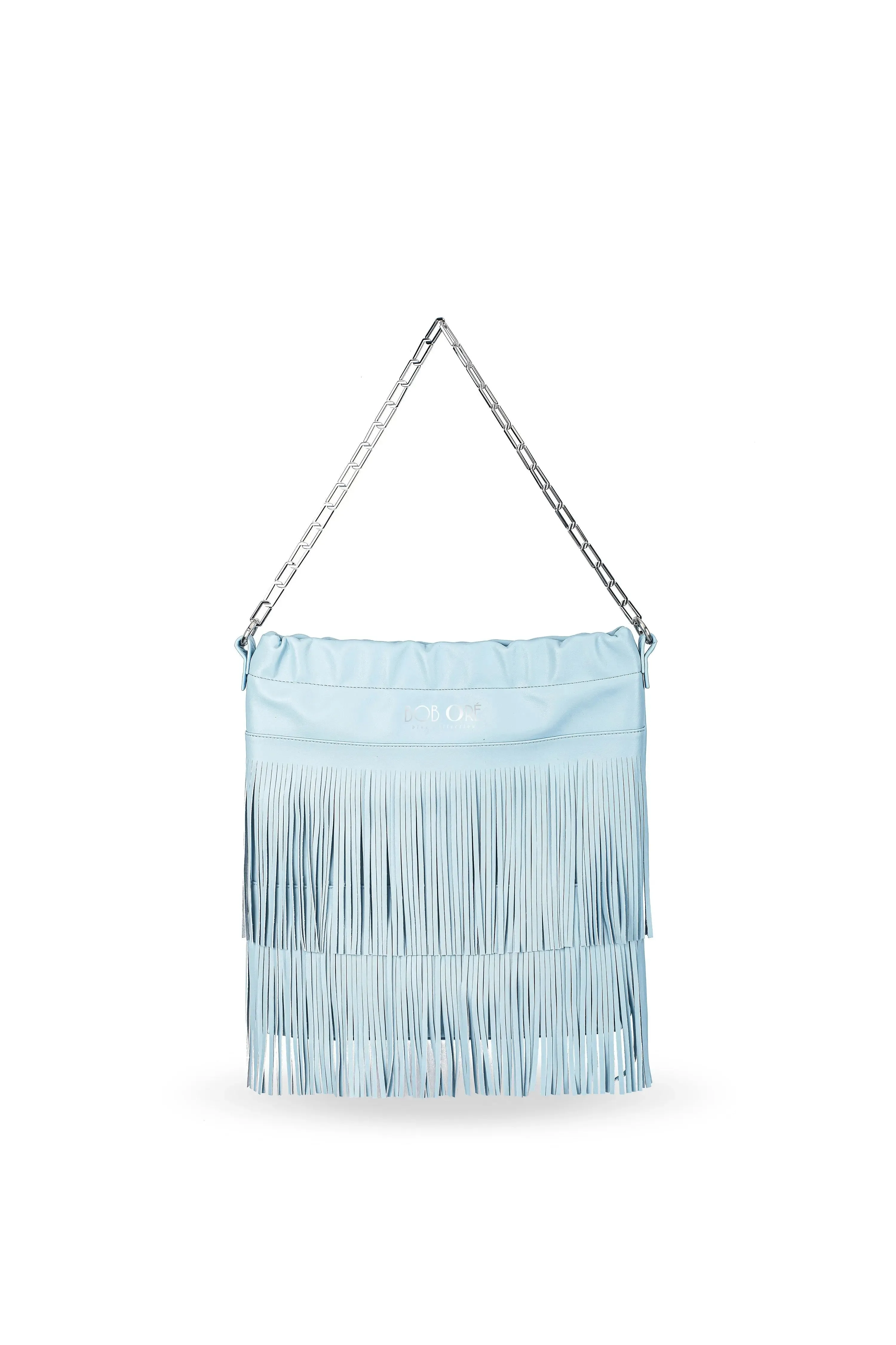 Harper Leather Bag, Baby Blue by Bob Oré
