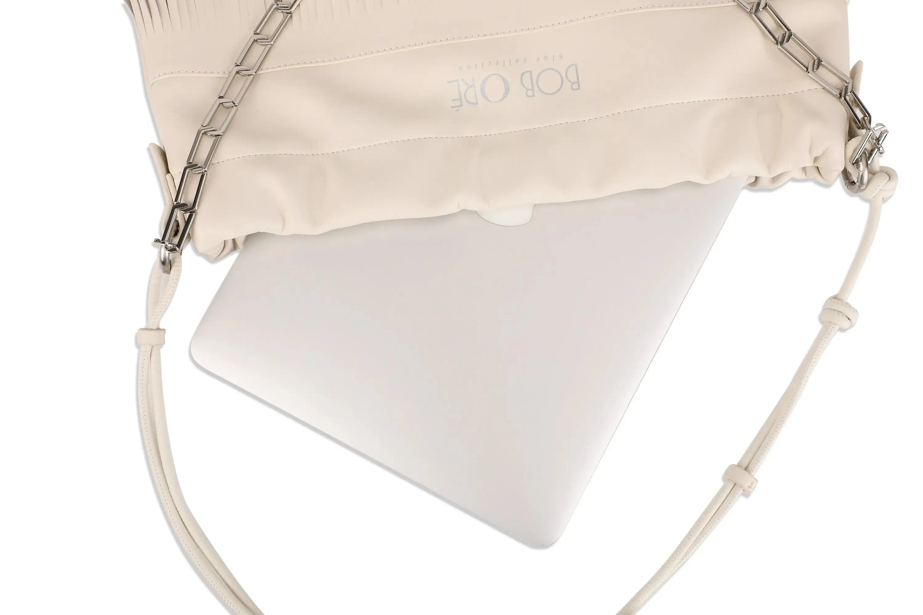 Harper Leather Bag, Off-White by Bob Oré