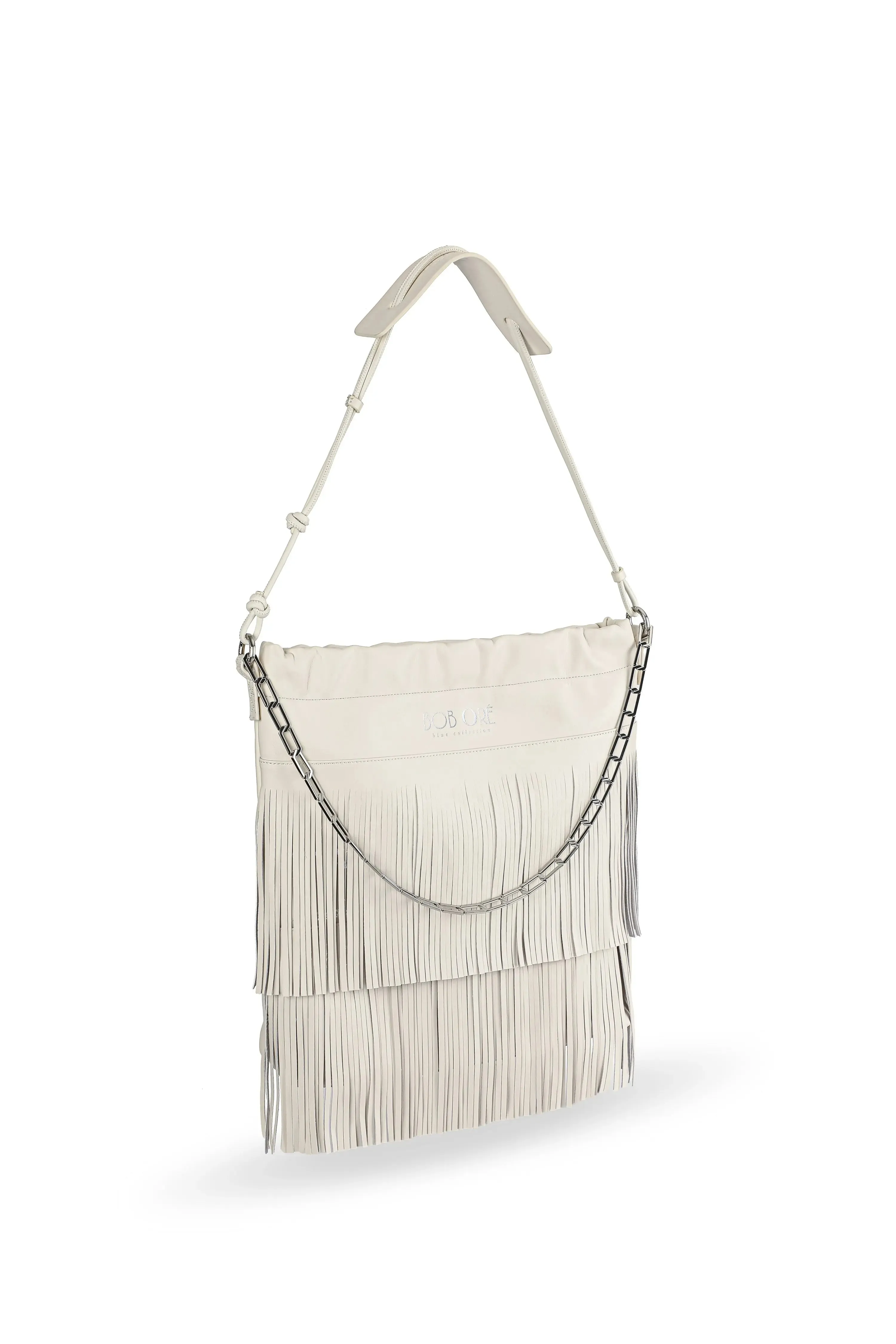 Harper Leather Bag, Off-White by Bob Oré