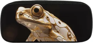 Heavy Industry Frog Large Pencil Bag Waterproof Cute Pen Case Travel Cosmetic Leather Makeup Bag Organizer Pen Holder for Men Women