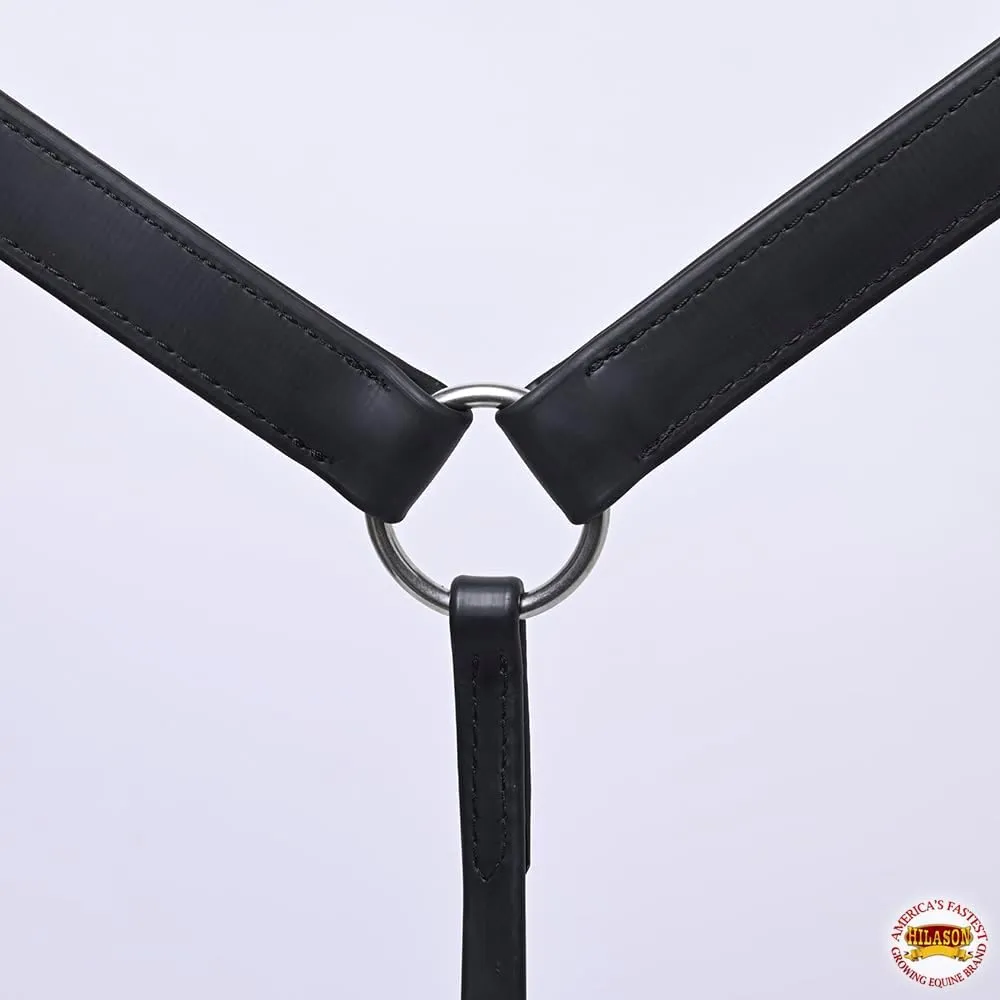 HILASON Western Horse Headstall Breast Collar Split Rein Biothane Leather | Horse Breast Collar | Biothane Leather Breast Collar | Western Breast Collar | Breast Collar for Horses