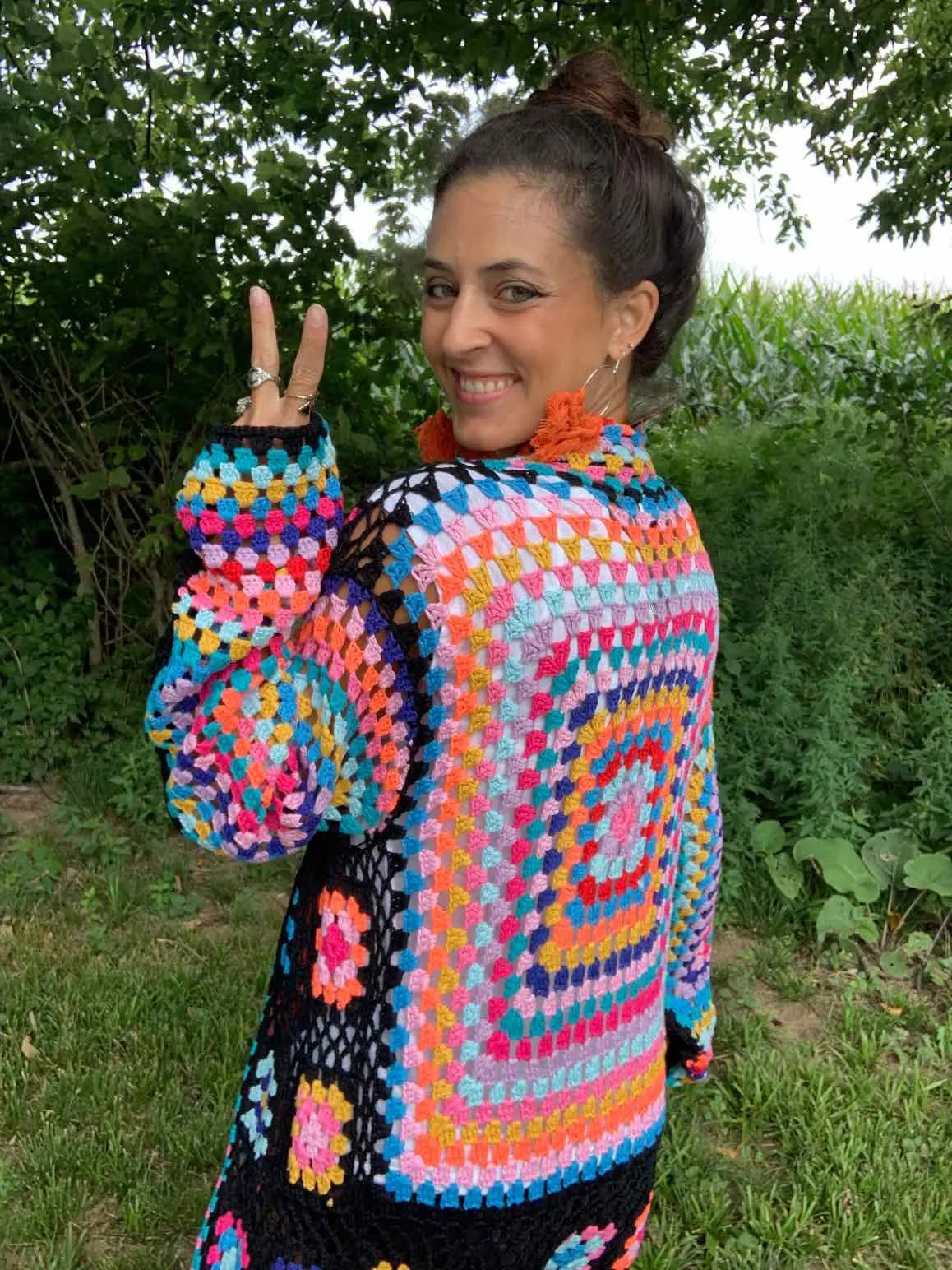 Hippie Crochet Fringed Duster