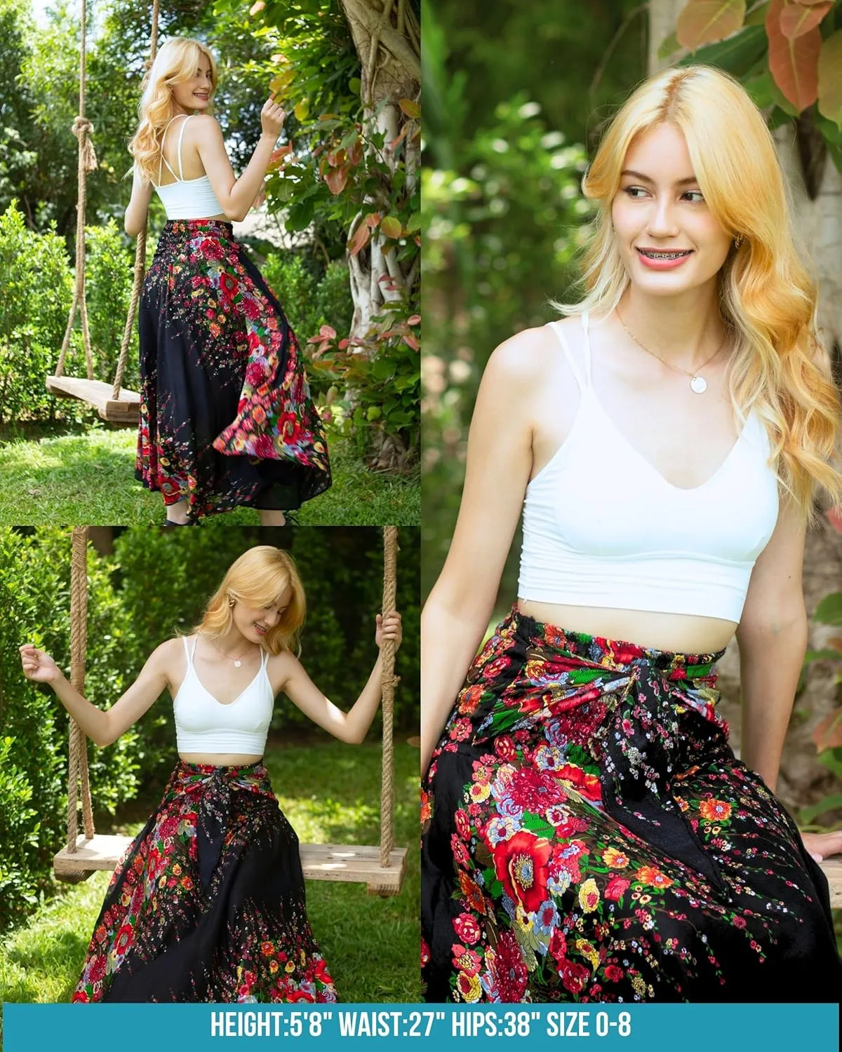 Hippie Skirt Boho Dress Bohemian Gypsy Maxi Long Skirts for Women Summer midi Beach Dress