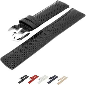 HIRSCH Golfer Leather Watch Strap - Calf Leather - Water Resistant - Beige, Black, Blue, Red, White - 18mm, 20mm, 22mm, 24mm