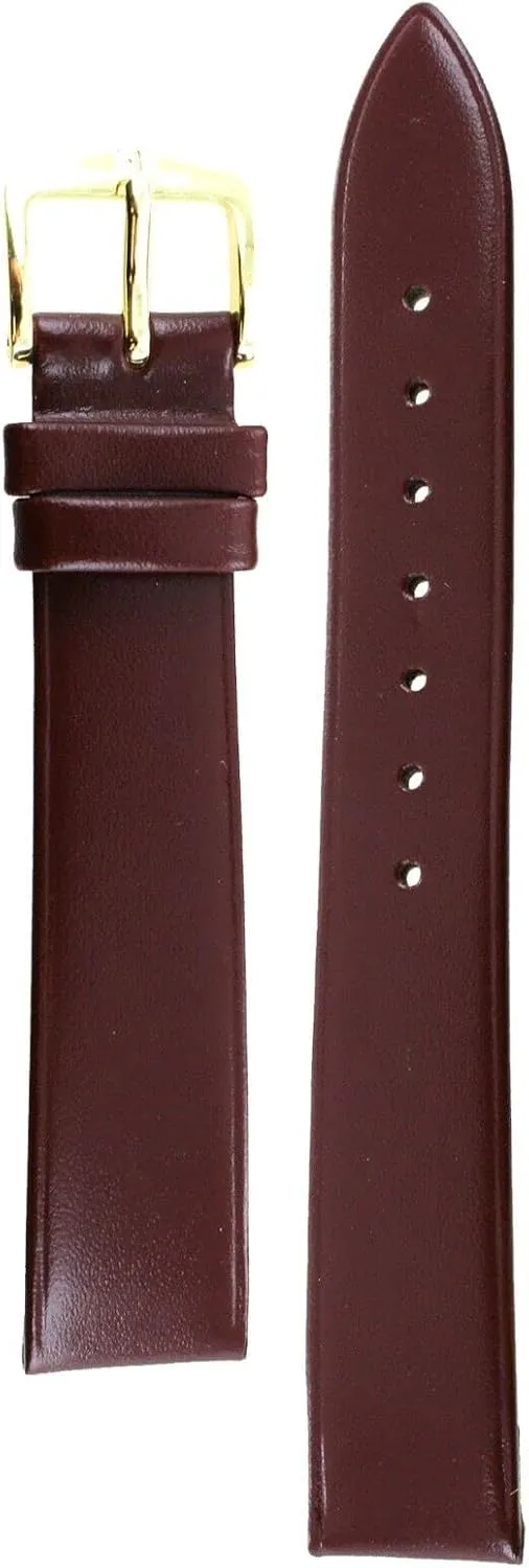 HIRSCH Standard Calf Leather Watch Strap - Genuine Calfskin - Unstitched - Black, Brown - 8mm