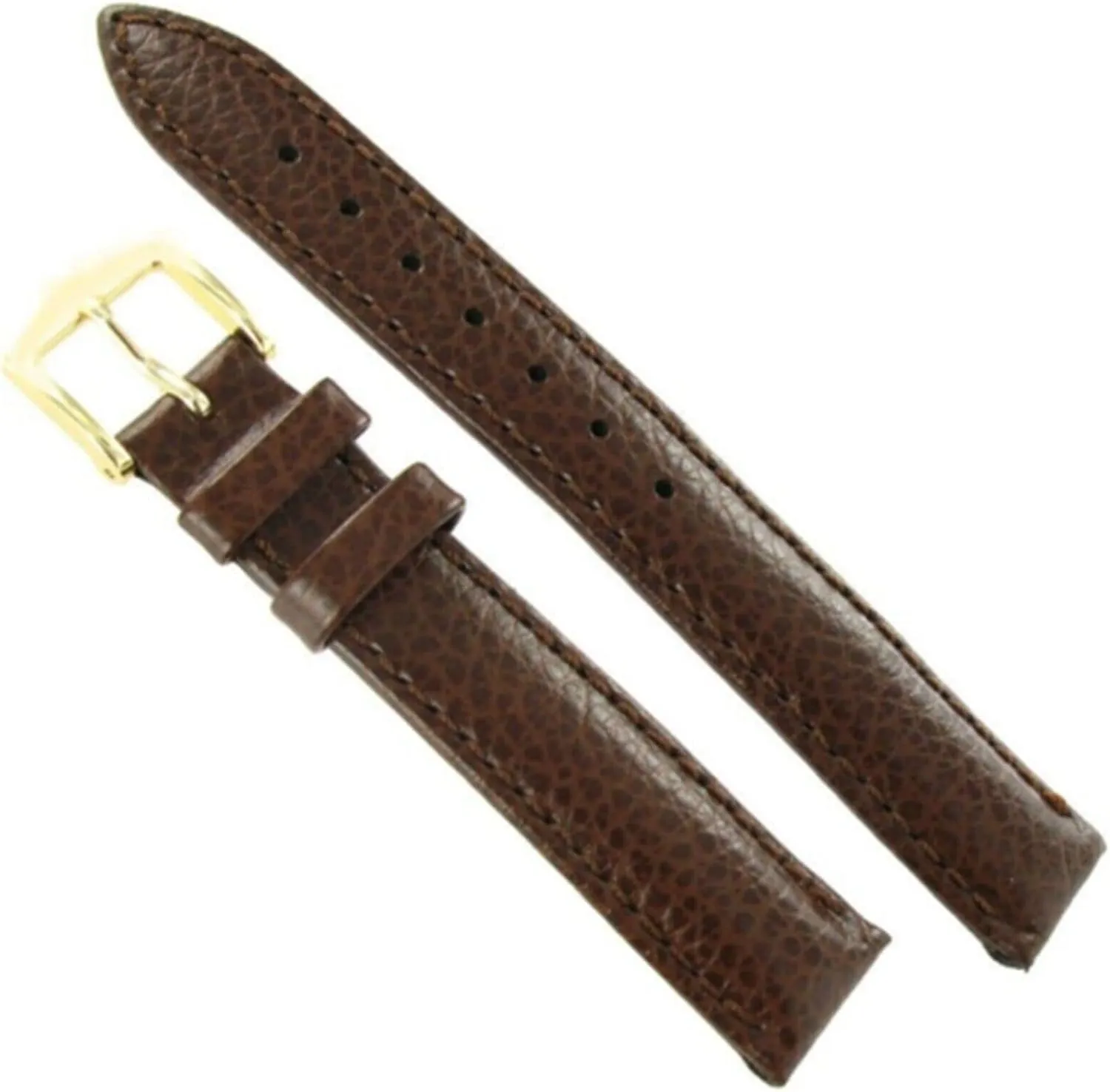 HIRSCH Windsor Leather Watch Strap - Genuine Calfskin - Padded Stitched - Black, Brown, Golden Brown - 14mm, 16mm, 17mm, 18mm, 19mm, 20mm
