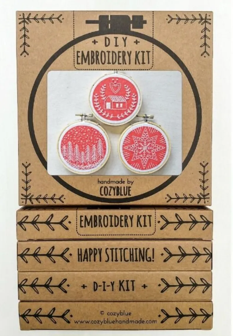 Holiday Embroidery Kits | CozyBlue