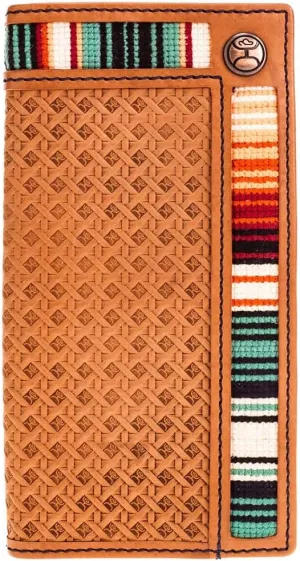 HOOEY Tarlo Basket Weave Rodeo Wallet (Tan/Serape)