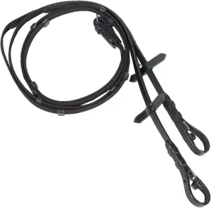HORZE Slender Grippy Horseback Riding English Web Reins with Hand Stops