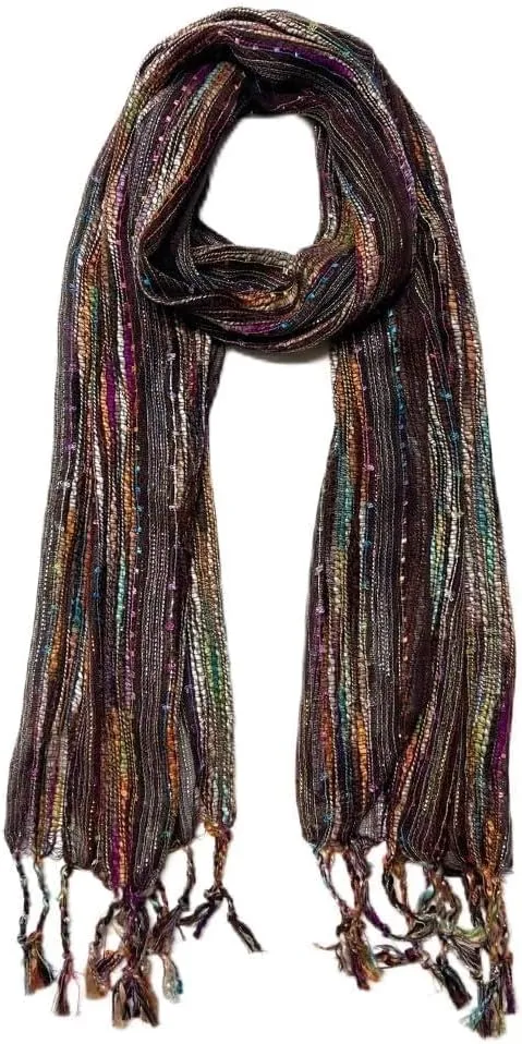 Humble Hilo Multi-Colored Scarf/Shawl for Women Lightweight Head or Neck Scarf