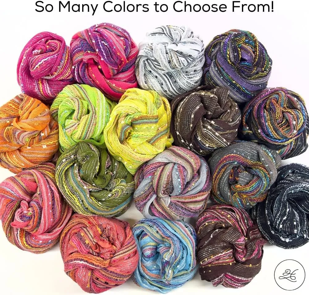 Humble Hilo Multi-Colored Scarf/Shawl for Women Lightweight Head or Neck Scarf