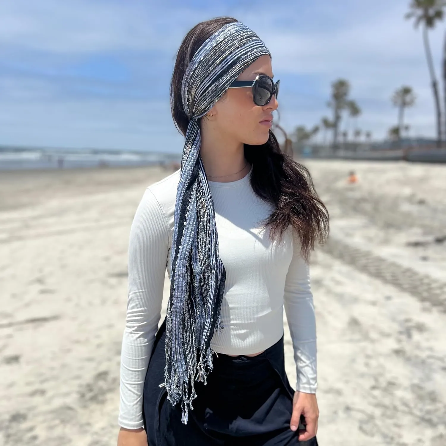 Humble Hilo Multi-Colored Scarf/Shawl for Women Lightweight Head or Neck Scarf