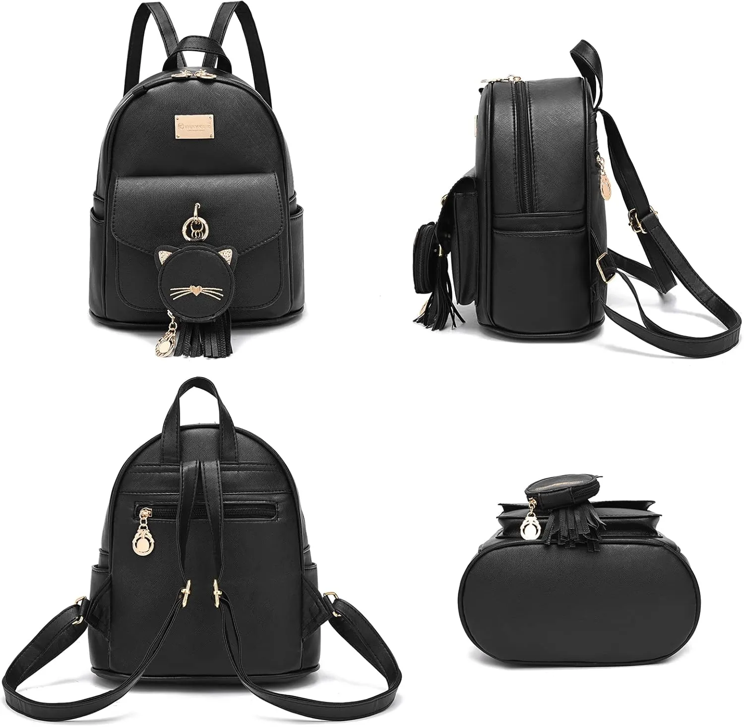 I IHAYNER Girls Fashion Backpack Mini Purse Backpack for Women Small Leather Backpack Purse for Teen Girls with Coin Purse