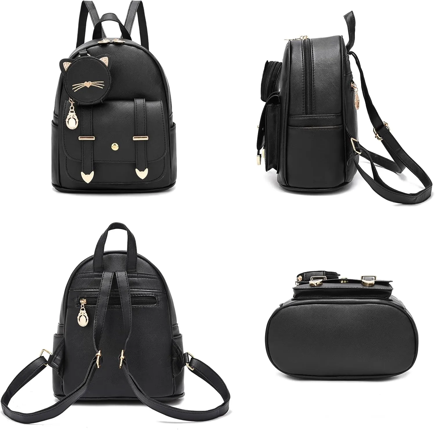 I IHAYNER Girls Fashion Backpack Mini Purse Backpack for Women Small Leather Backpack Purse for Teen Girls with Coin Purse