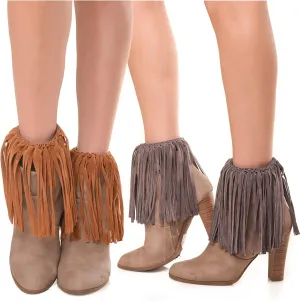 ICONOFLASH Women's Vegan Suede Boot Cuffs