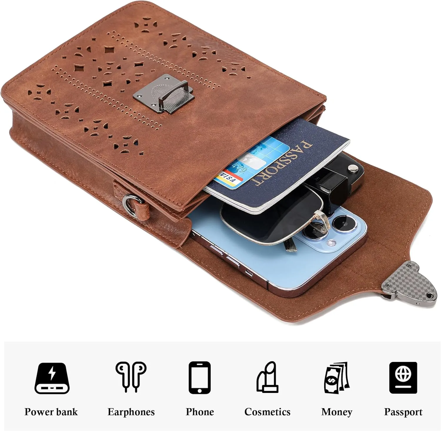 INICAT Small Crossbody Bags for Women Gifts for Teenage Girls Leather Cell Phone Purse