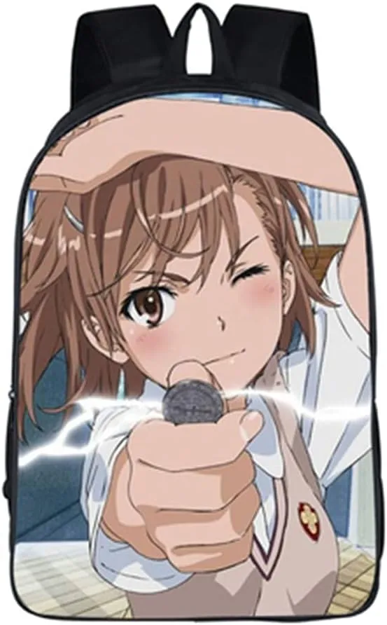 ISaikoy Anime A Certain Scientific Railgun Backpack Satchel Bookbag Daypack School Bag Shoulder Bag Style3