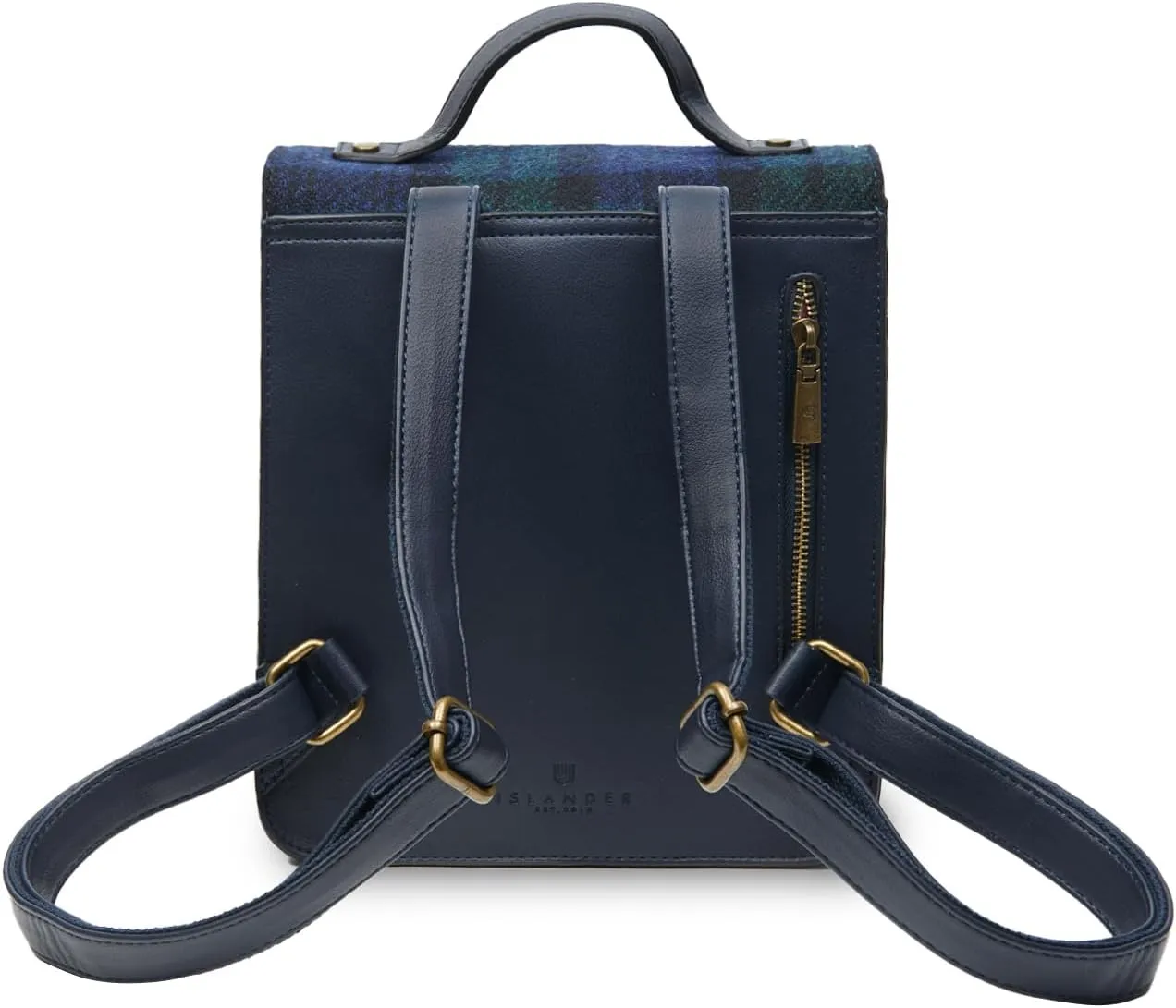 Islander® The Calton Backpack - Ladies Backpack with HARRIS TWEED, Black Watch