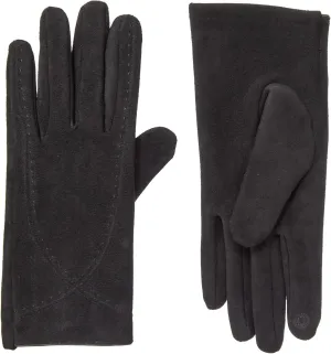 isotoner womens Women's Water Repellent and Touchscreen Microsuede Gloves