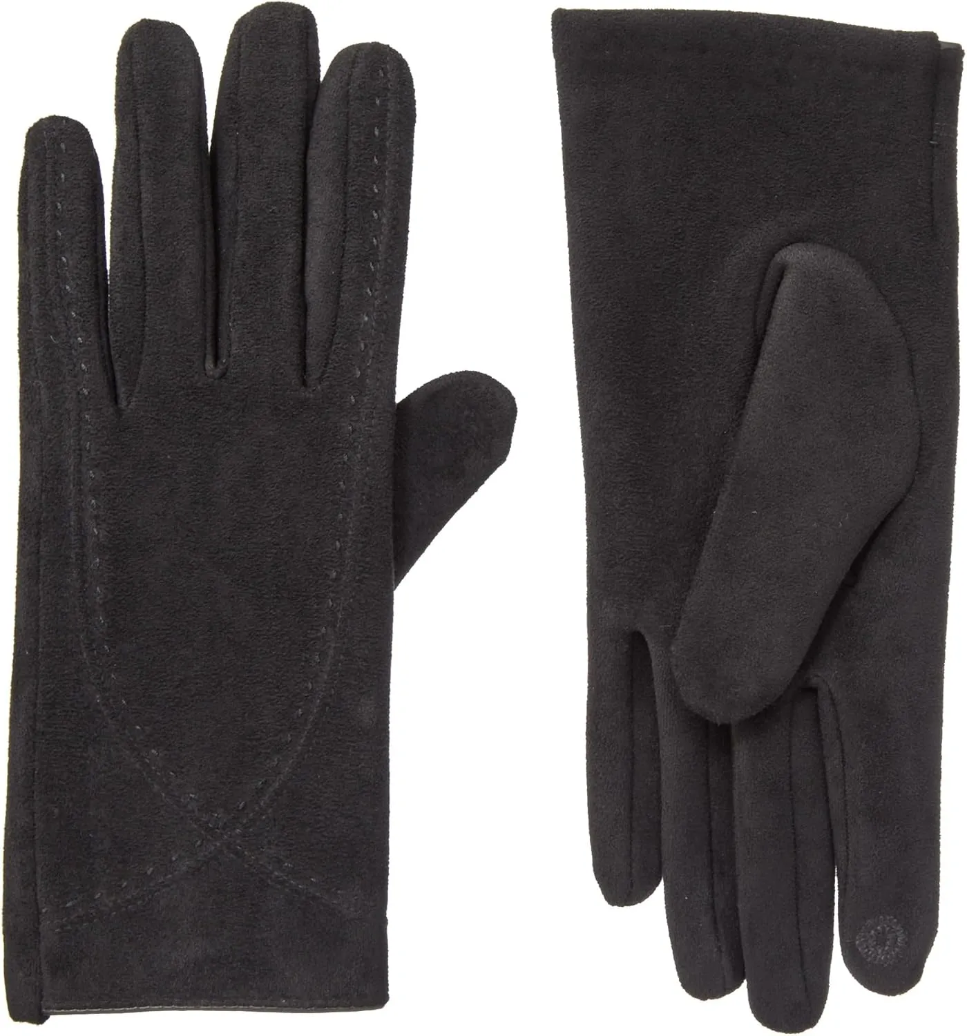 isotoner womens Women's Water Repellent and Touchscreen Microsuede Gloves