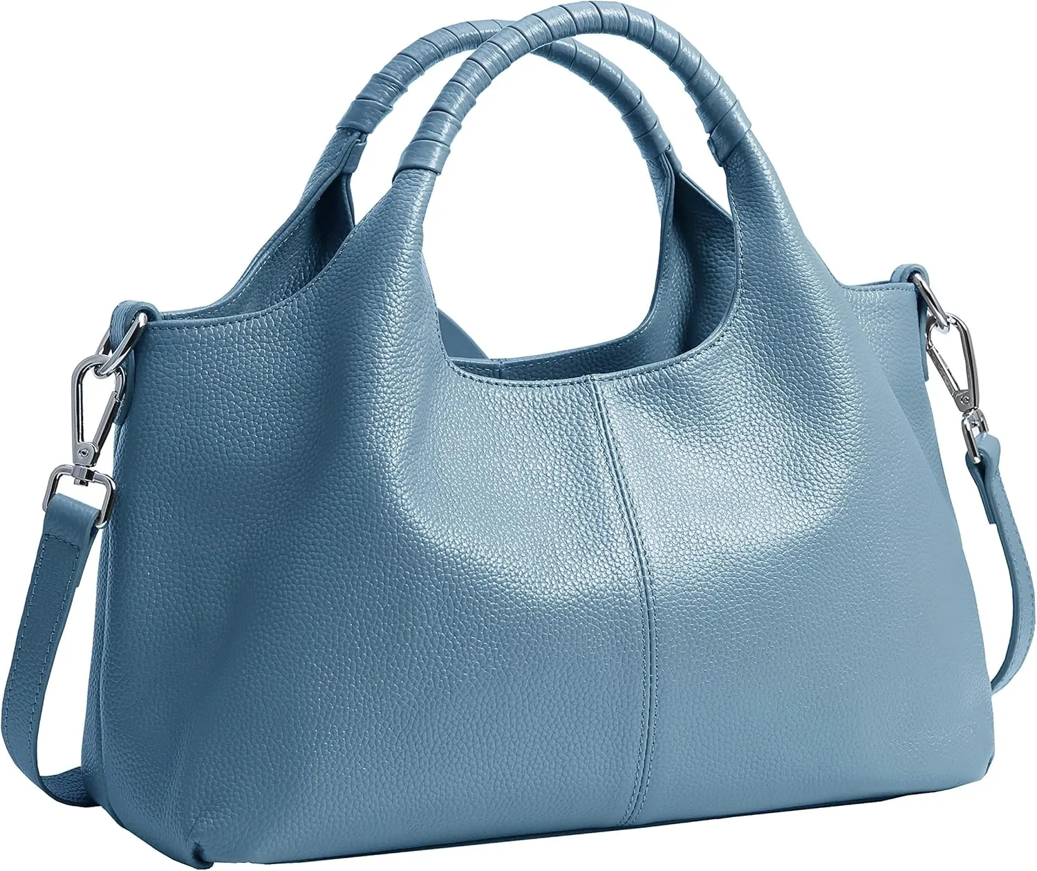 Iswee Genuine Leather Shoulder Bags Purses and Handbags for Women Satchel Designer Cross Body Hobo Medium Size Tote