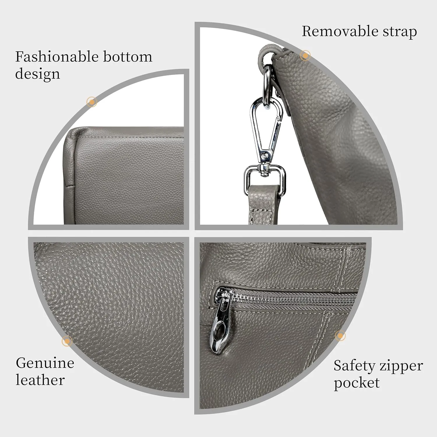 Iswee Genuine Leather Shoulder Bags Purses and Handbags for Women Satchel Designer Cross Body Hobo Medium Size Tote
