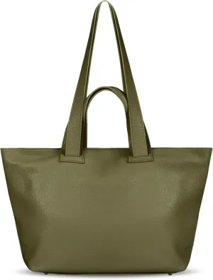 Italian Genuine Calf Leather Tote Satchel Bag for Women with Zipper & Double Straps | Wide Large Work Laptop Shoulder Handbag