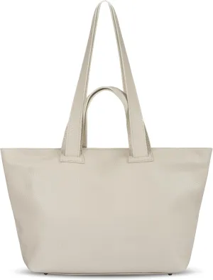 Italian Genuine Calf Leather Tote Satchel Bag for Women with Zipper & Double Straps | Wide Large Work Laptop Shoulder Handbag