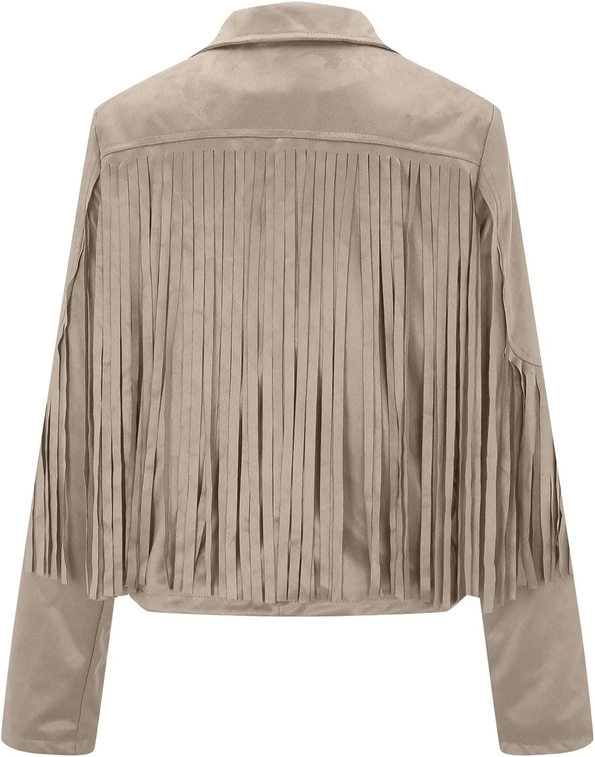 JEGULV Fashion Fringe Vest for Women,Womens Sleeveless Suede Faux Tassels Cardigans Ethnic Open Front Western Cowgirl Tops
