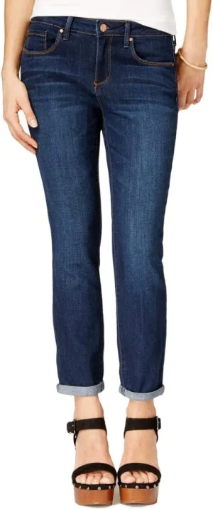 Jessica Simpson Women's Forever Roll Cuff Skinny Crop to Ankle Jean, Royal/Royal, 29 Regular