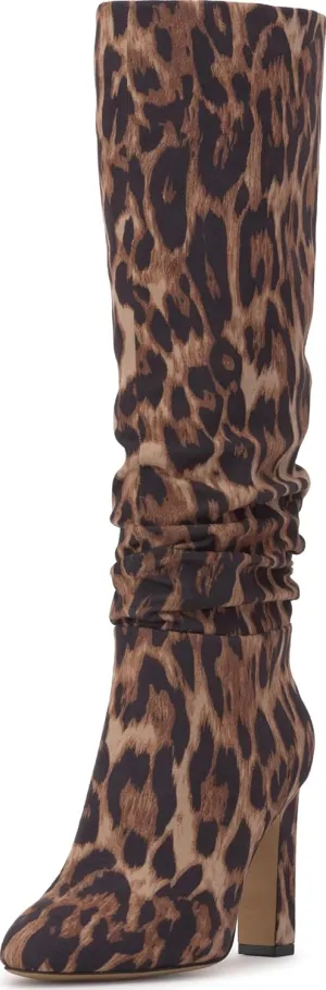 Jessica Simpson Womens MINERVA Faux Leather Cushioned Footbed Knee-High Boots