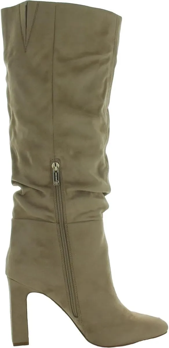 Jessica Simpson Womens MINERVA Faux Leather Cushioned Footbed Knee-High Boots