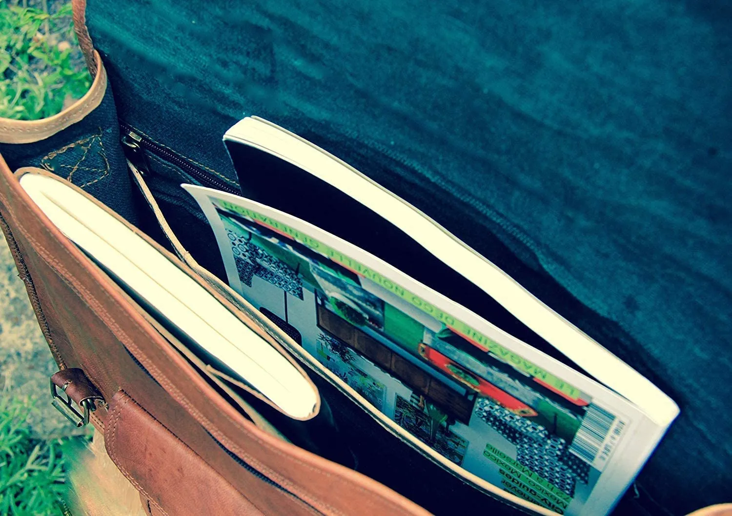 John Leather Briefcase Office Bag