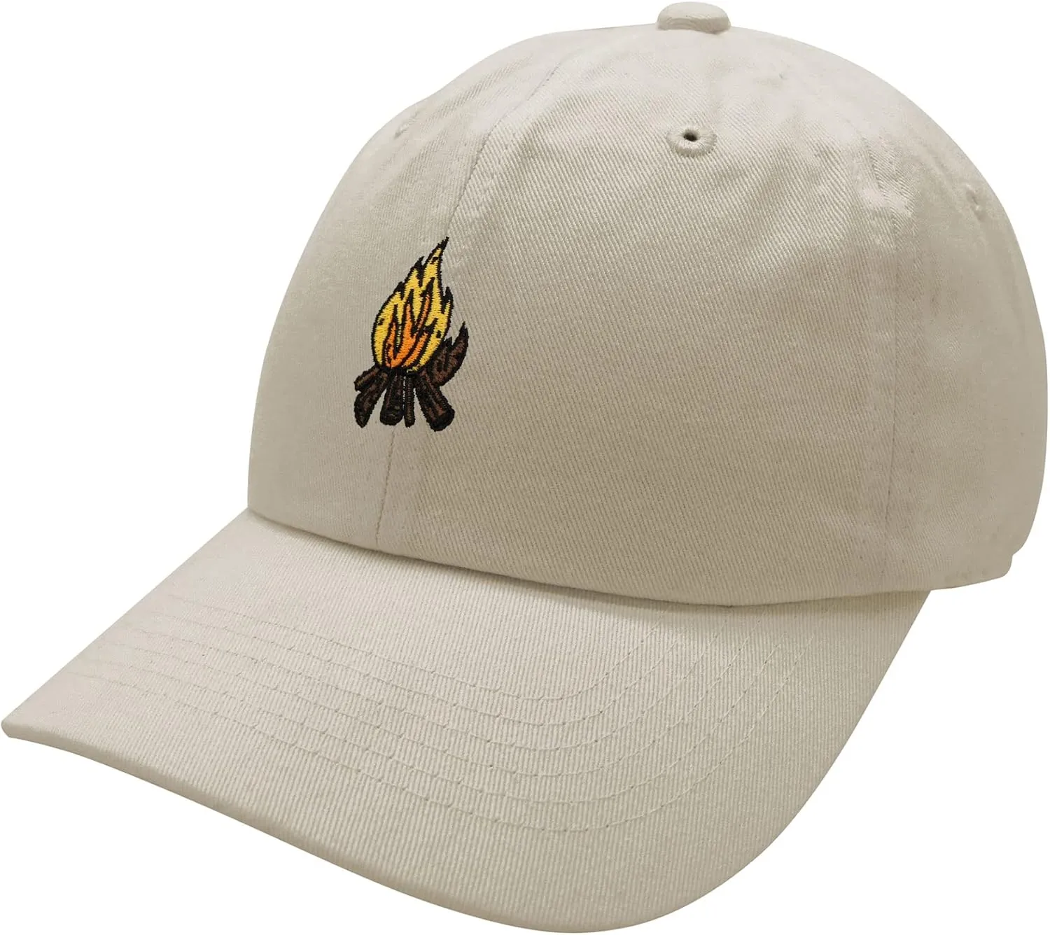 JPAK Camp Fire Baseball Cap Embroidered Cotton Dad Hat - Wood, Pit