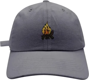 JPAK Camp Fire Baseball Cap Embroidered Cotton Dad Hat - Wood, Pit