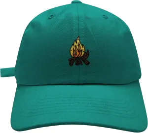 JPAK Camp Fire Baseball Cap Embroidered Cotton Dad Hat - Wood, Pit