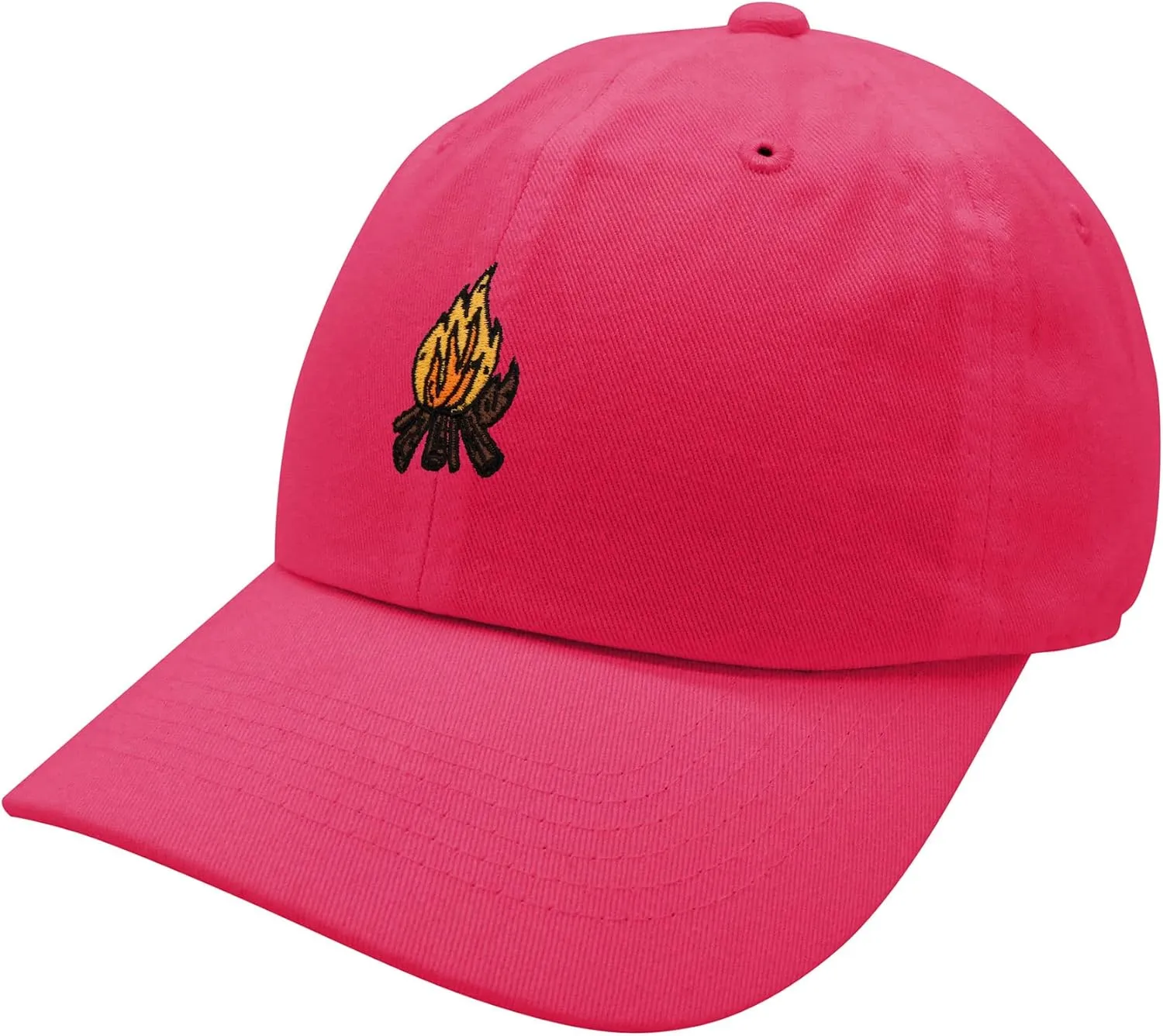 JPAK Camp Fire Baseball Cap Embroidered Cotton Dad Hat - Wood, Pit