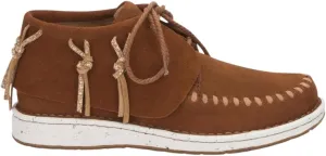 Justin Boots Womens Teepee Fringe Round Toe Moccasin Casual Boots Ankle - Brown