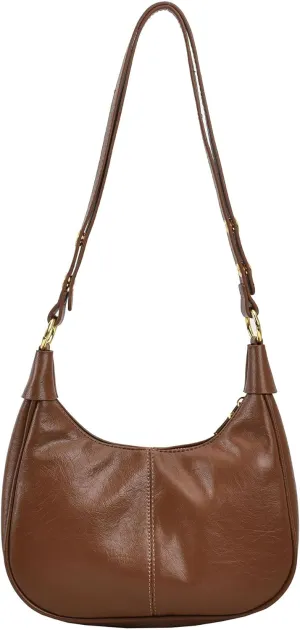 JYG Small Hobo Bags for Women Retro Crescent Shoulder Purse Fall Soft Crossbody Handbag 2025