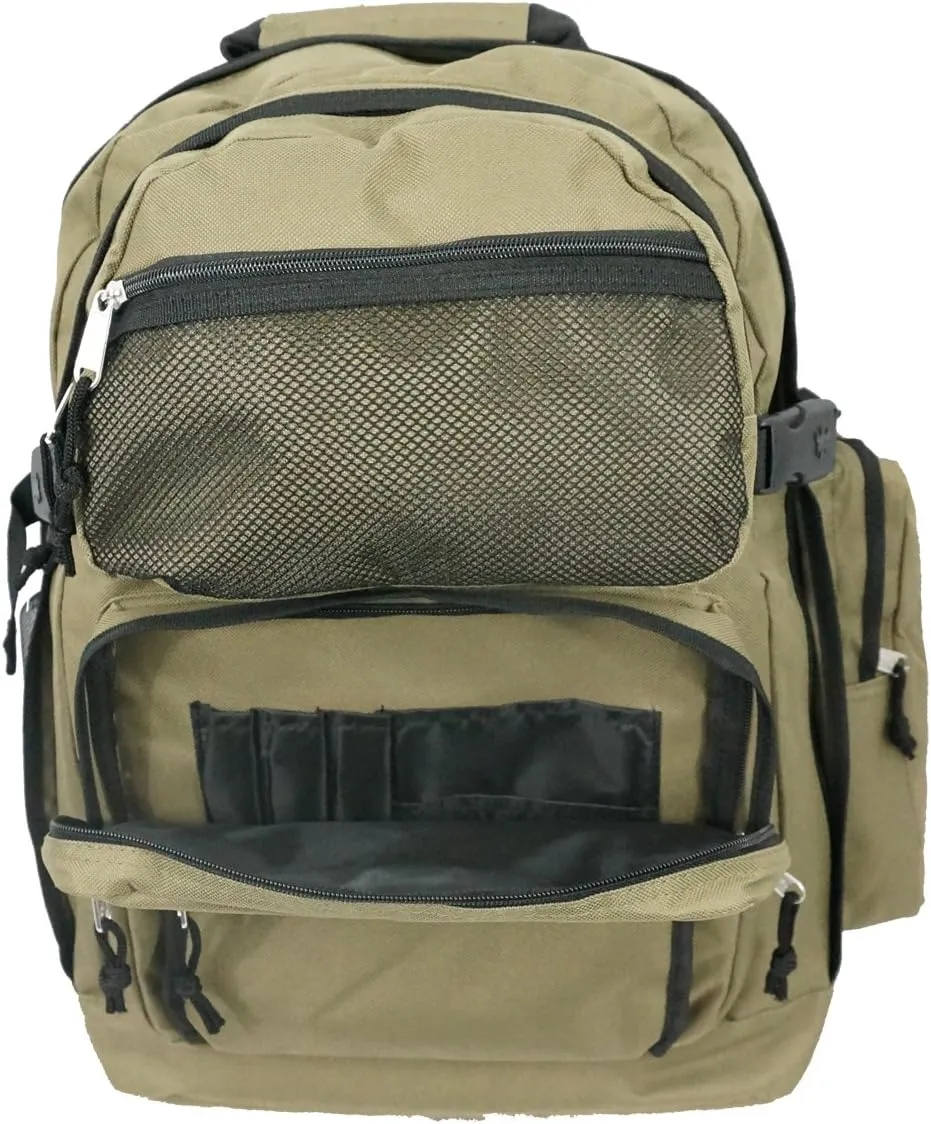 K-Cliffs Large Bookbag Student School Book Bags Big Emergency Backpack Reflective Stripe