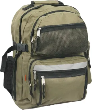 K-Cliffs Large Bookbag Student School Book Bags Big Emergency Backpack Reflective Stripe